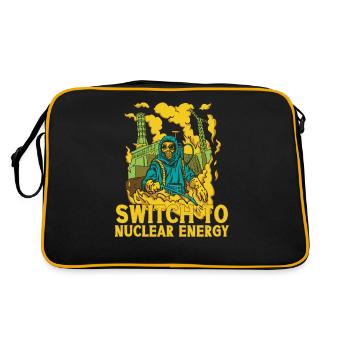 Energy transition to nuclear power Nuclear energy Nuclear power - Retro Bag - black/gold - Back