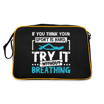 Sport without breathing Freediving - Retro Bag - black/gold - Back
