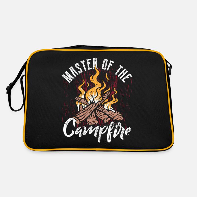 Outdoor - Retro Tasche - Schwarz/Gold
