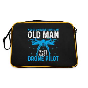 Drone - Retro Tasche - Schwarz/Gold - Hinten