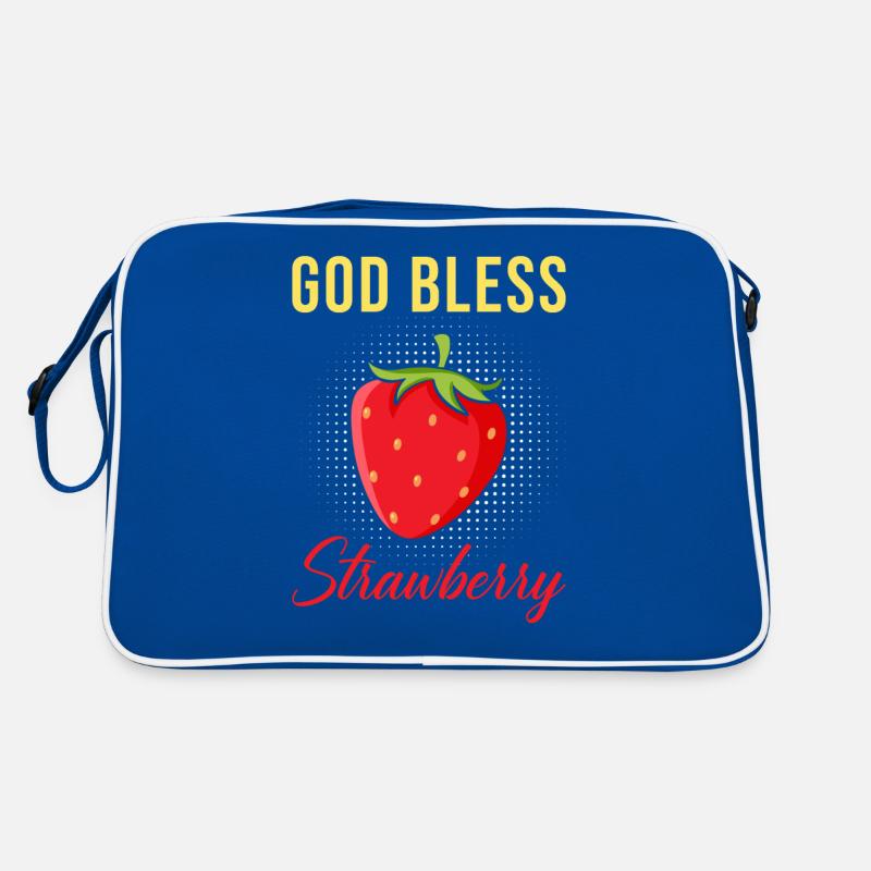 Erdbeeren Liebe Spruch Retro Tasche