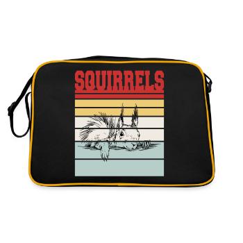 ÉCUREUILS - Sac Retro - noir/or - Dos