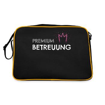 Premium Betreuung Betreuerin MFA - Retro Tasche - Schwarz/Gold - Hinten