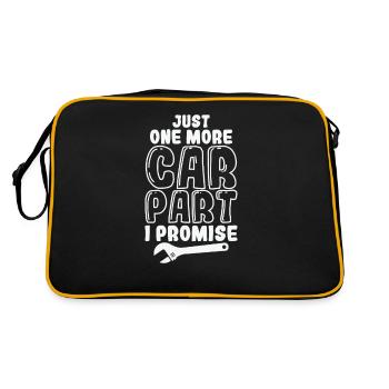 Just One more Car Part I promise Mechanic - Retro Bag - black/gold - Back