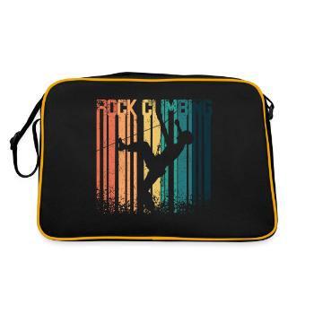 Retro Vintage Rock climbing - Retro Tasche - Schwarz/Gold - Hinten