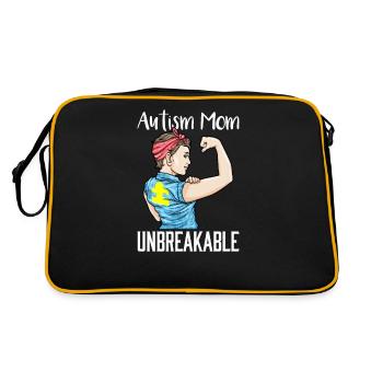 Autisme Maman Incassable Autistic Child Support - Sac Retro - noir/or - Dos