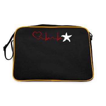 Heartbeat Etoile De Mer T Shirt - Retro Bag - black/gold - Back