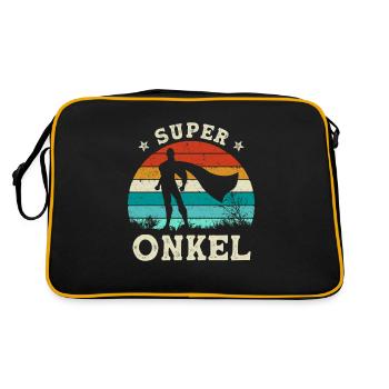 Super Oncle Cadeau Super-Héros Fête des Pères - Sac Retro - noir/or - Dos