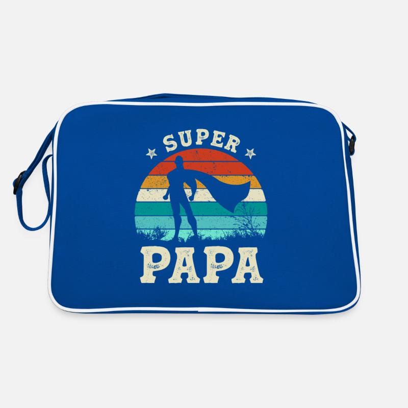 Super Papa Geschenk Superheld Vatertag Retro Tasche
