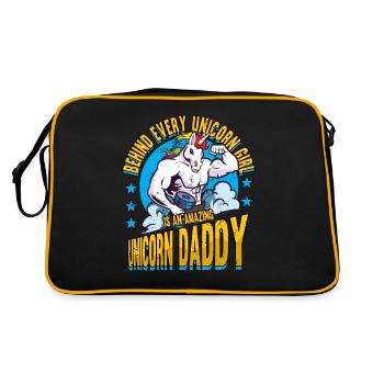 Incroyable Licorne Papa Drôle Fête des Pères - Sac Retro - noir/or - Dos