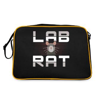 Lab Rat Funny Lab Tech Laboratory Technician - Retro Bag - black/gold - Back