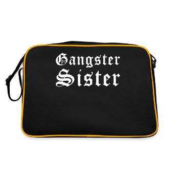 Gangster Sister - Retro Tasche - Schwarz/Gold - Hinten