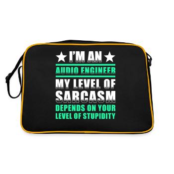 Audio Engineer Sound Engineer Gift - Retro Bag - black/gold - Back