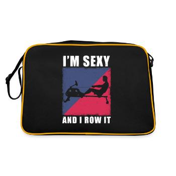 Rudergerät I'm Sexy And I Row It Ergometer Fitness - Retro Tasche - Schwarz/Gold - Hinten