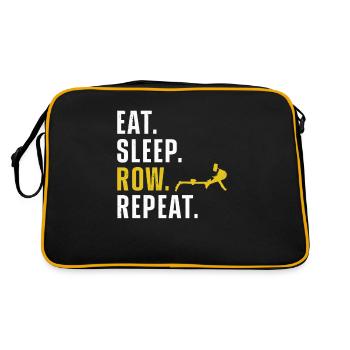 Rudergerät Eat Sleep Row Repeat Ergometer Fitness - Retro Tasche - Schwarz/Gold - Hinten
