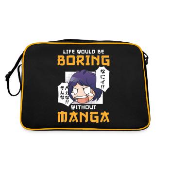 Manga Life serait ennuyeux sans Manga - Sac Retro - noir/or - Dos