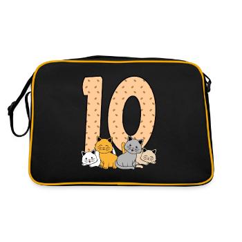 10th birthday - Retro Bag - black/gold - Back