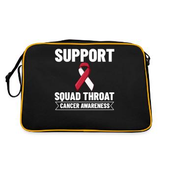 Head Neck Carcinoma Cancer Ribbon Chemo - Retro Bag - black/gold - Back