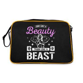 Look like a beauty, train like a beast - Retro Bag - black/gold - Back