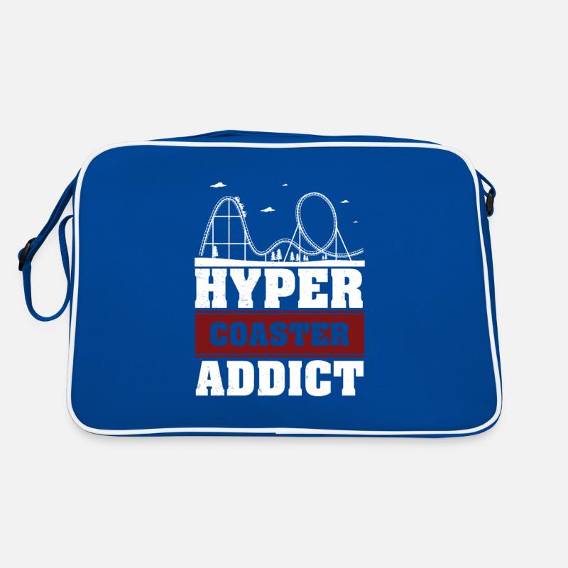 Hyper Coaster Addict Achterbahn Freizeitpark muss Retro Tasche