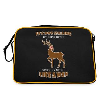 It's Not Killing Hunting Funny Hunter Sarcasm - Retro Bag - black/gold - Back