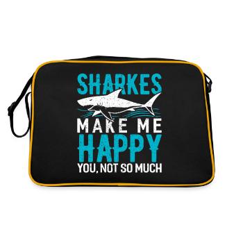 Shark - Retro Tasche - Schwarz/Gold - Hinten
