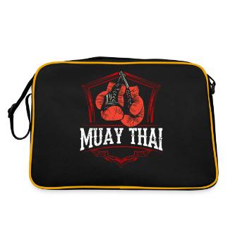 Muay Thai Fighter Arts Martiaux Arts Martiaux Arts Martiaux Arts Martiaux - Sac Retro - noir/or - Dos