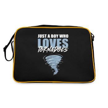 Just A Boy Who Loves Tornadoes Tornado Sturm - Retro Bag - black/gold - Back