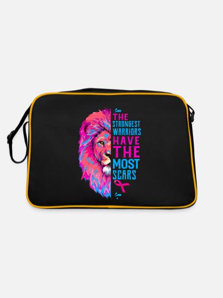 Krebs - Retro Tasche - Schwarz/Gold - Hinten