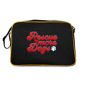 Sauver plus de chiens protéger les animaux Amoureux des chiens - Sac Retro - noir/or - Dos