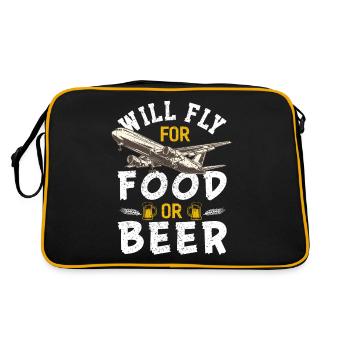 Pilot - Retro Tasche - Schwarz/Gold - Hinten