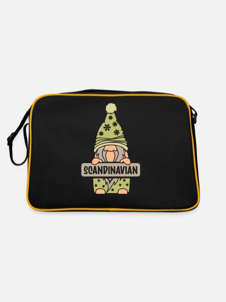 Scandinave Scandinave Scandinave Nordique - Sac Retro - noir/or