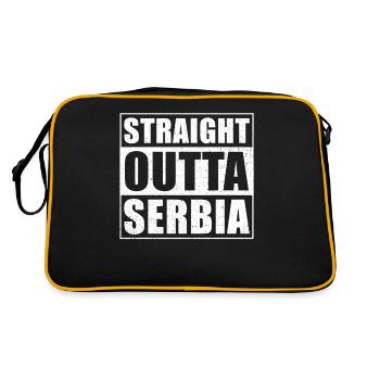 Straight outta Serbie - Sac Retro - noir/or - Dos