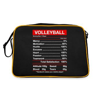 Volleyball Volleyball Beach Volleyball Cadeau - Sac Retro - noir/or - Dos