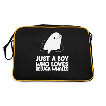 Just a Boy Who Loves Beluga Whales - Retro Bag - black/gold - Back