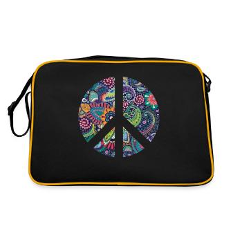 Retro Design Peace Sign Peace Sign - Retro Bag - black/gold - Back