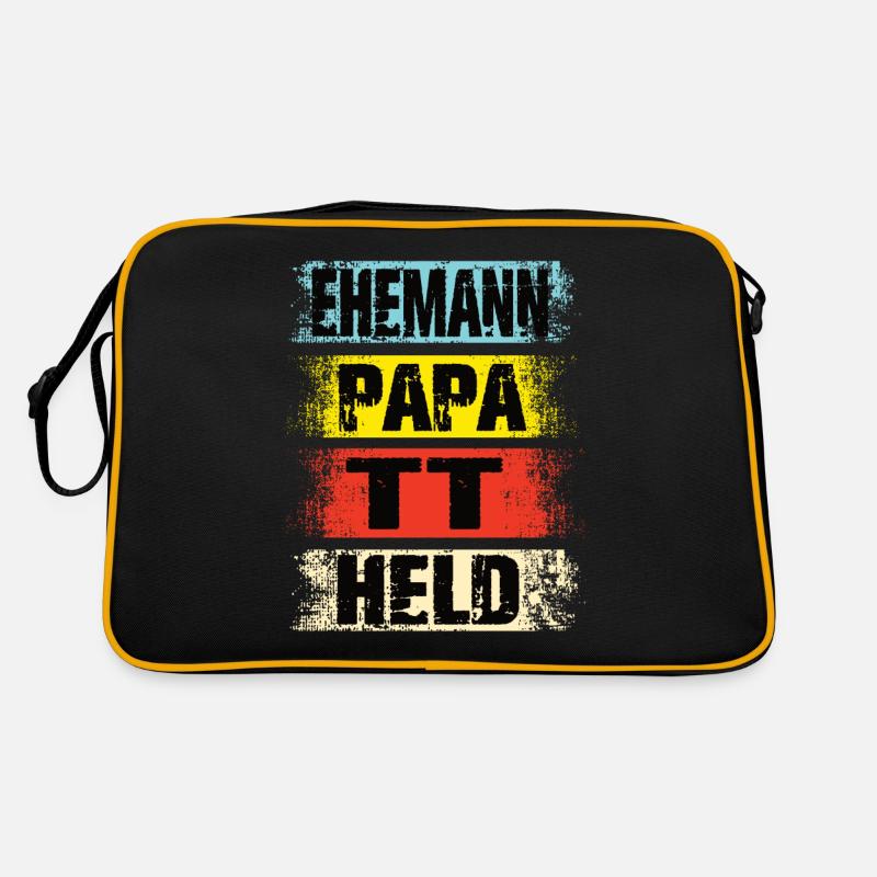 Ehemann Papa Pferde Held Retro Tasche
