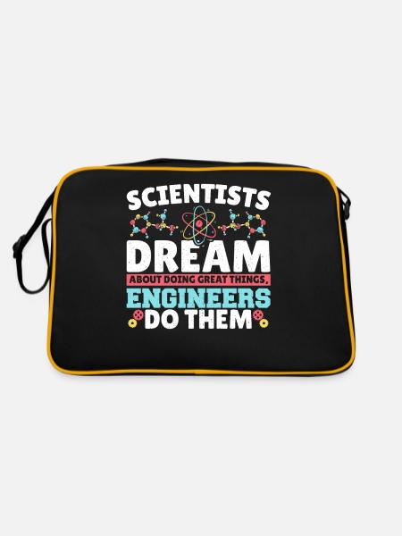 Les scientifiques rêvent de faire de grandes choses - Sac Retro - noir/or - Dos