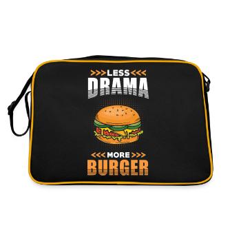 Burger Moins Drame plus Burger - Sac Retro - noir/or - Dos