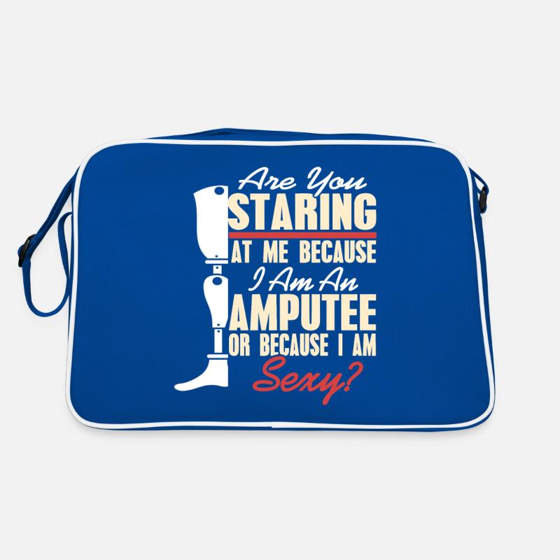 Starrst du mich an, weil ich amputiert bin? Retro Tasche