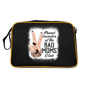 Proud Member Of The Bad Moms Club Funny Mom - Retro Tasche - Schwarz/Gold - Hinten