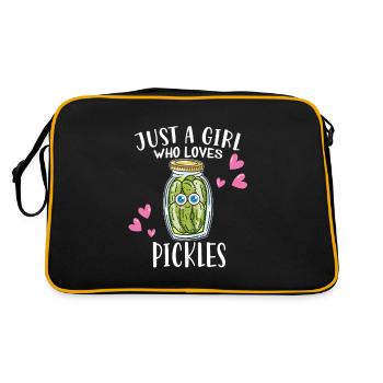 Juste une fille qui aime les cornichons Concombre Salade de concombre - Sac Retro - noir/or - Dos