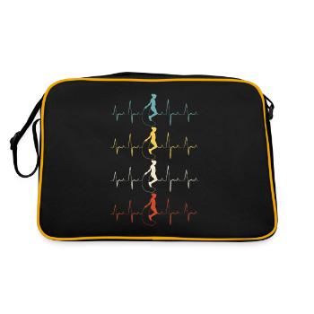 Jump Rope Skipping Rope Jumping Heartbeat - Retro Tasche - Schwarz/Gold - Hinten