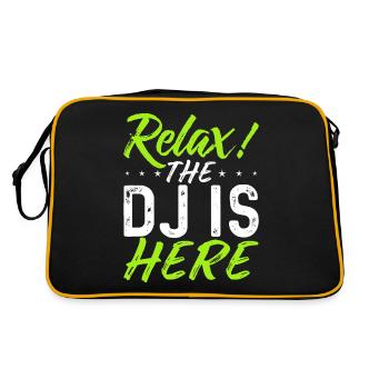 DJ Music Techno Dance Party Gift - Retro Bag - black/gold - Back