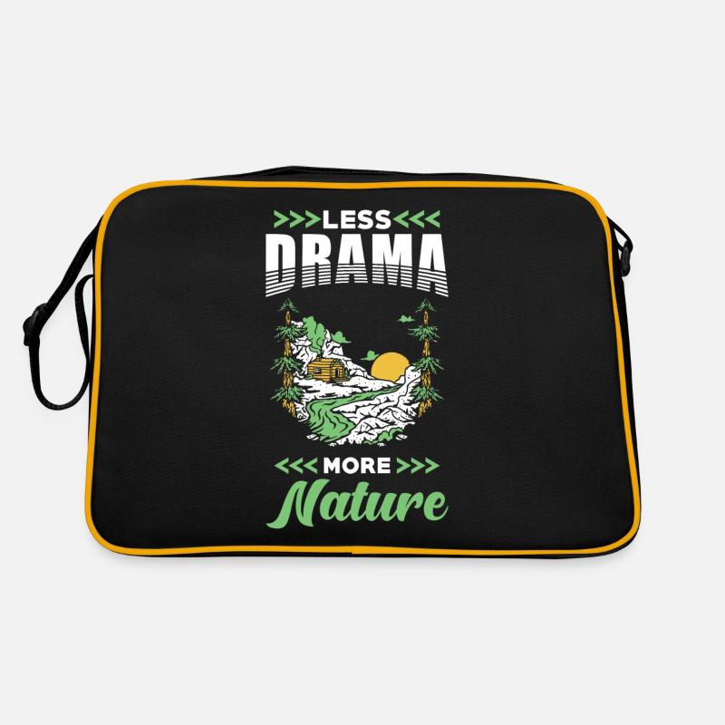 Natur - Retro Tasche - Schwarz/Gold
