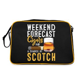 Zigarre - Retro Tasche - Schwarz/Gold - Hinten