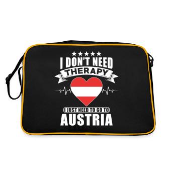 Austria I do not need Therapy - Retro Bag - black/gold - Back