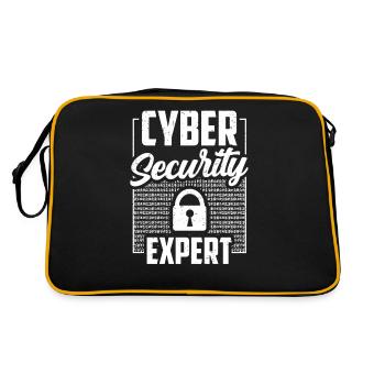 Cybersecurity Experte Hack IT Sicherheit Hacker - Retro Tasche - Schwarz/Gold - Hinten