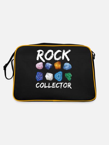 Stone Collector Geology Geology Student Geologist - Retro Bag - black/gold - Back
