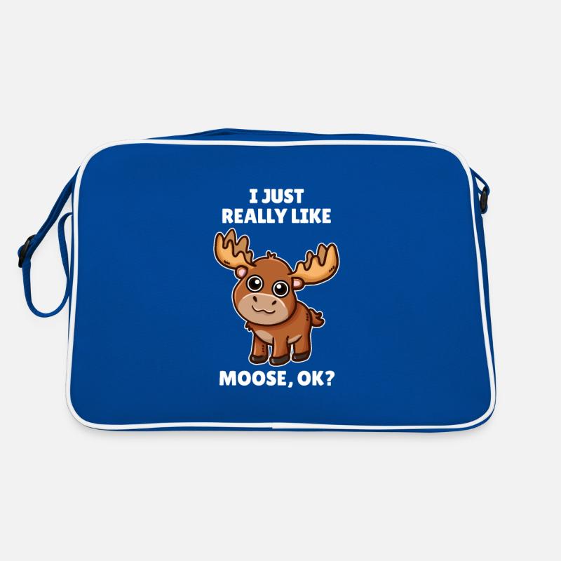 Funny Moose Lover Gift I Just Really Like Moose OK Retro Bag